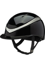 2022 Charles Owen Halo Gloss Helmet & Headband HALOGLOSSBS - Black Gloss / Platinum